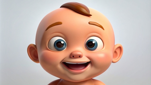 Smiling Baby Avatar Cartoon