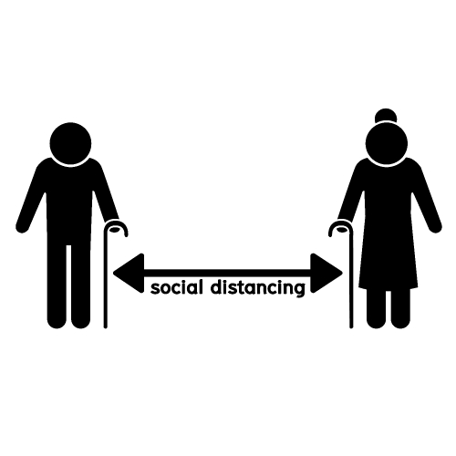 Social distancing , protect from COVID-19 coronavirus outbreak s