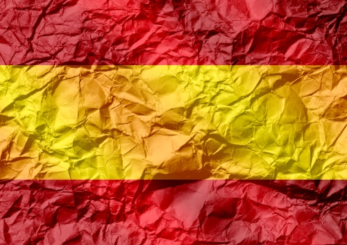 spain flag and map Country shape idea design