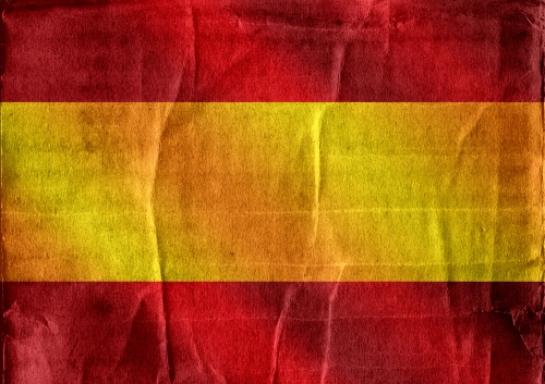 spain flag and map Country shape idea design