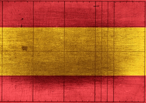 spain flag and map Country shape idea design