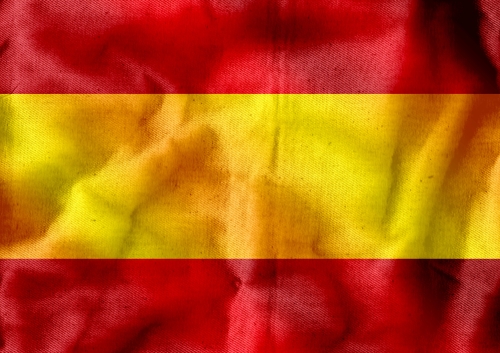 spain flag and map Country shape idea design