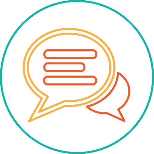 Speech bubble chat icon sign symbol design