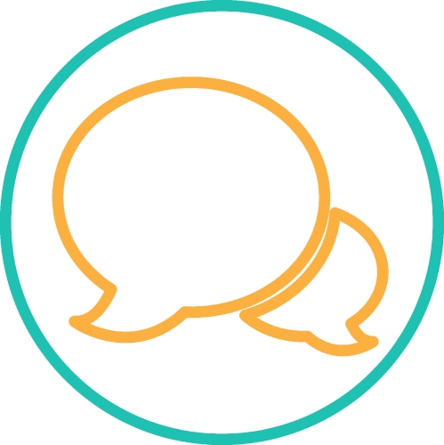 Speech bubble chat icon sign symbol design