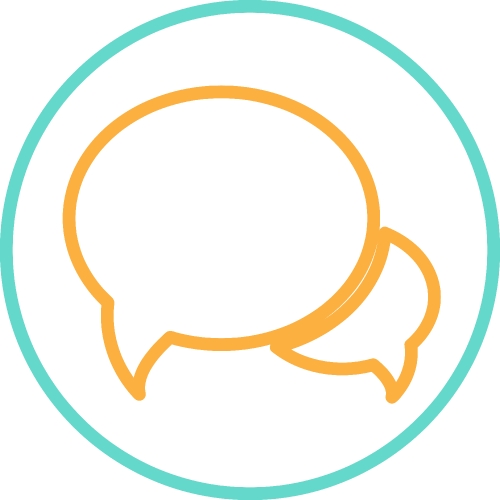 Speech bubble chat icon sign symbol design