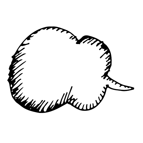 speech bubble hand drawn icon