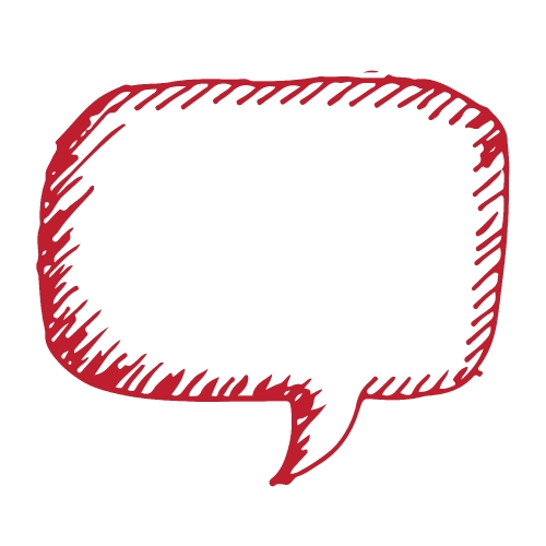 speech bubble hand drawn icon