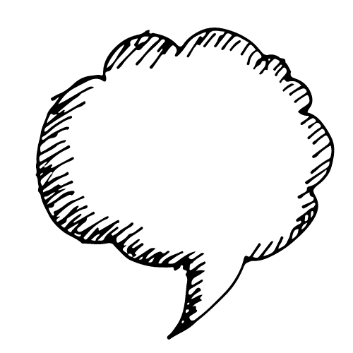 speech bubble hand drawn icon