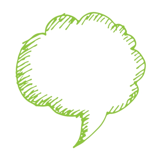 speech bubble hand drawn icon