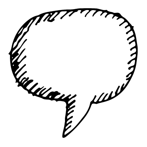 speech bubble hand drawn icon