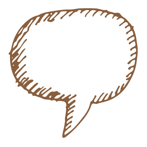 speech bubble hand drawn icon