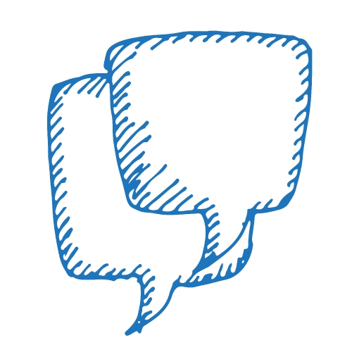 speech bubble hand drawn icon