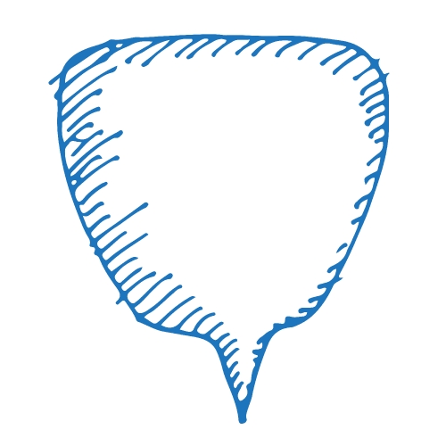 speech bubble hand drawn icon