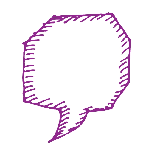 speech bubble hand drawn icon