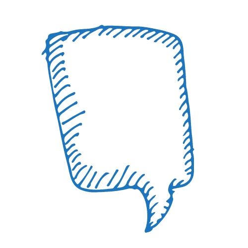 speech bubble hand drawn icon