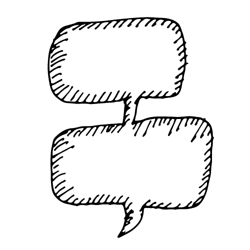 speech bubble hand drawn icon