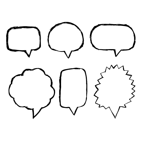 Speech Bubble hand drawn icon