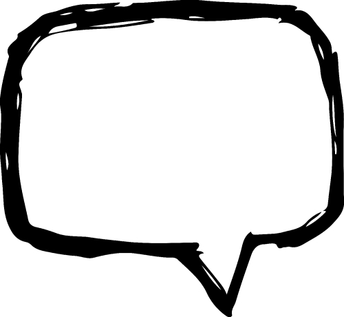 Speech Bubble hand drawn icon