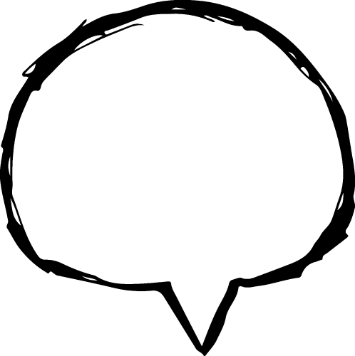 Speech Bubble hand drawn icon