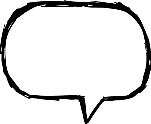 Speech Bubble hand drawn icon