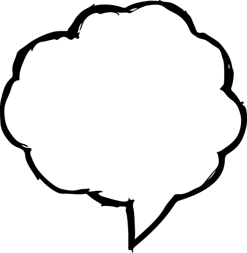 Speech Bubble hand drawn icon