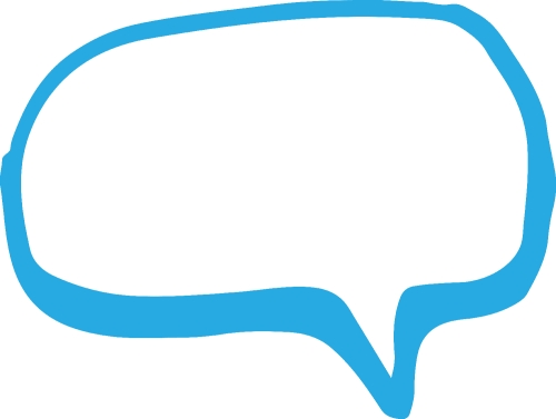 Speech bubble hand drawn icon sign design