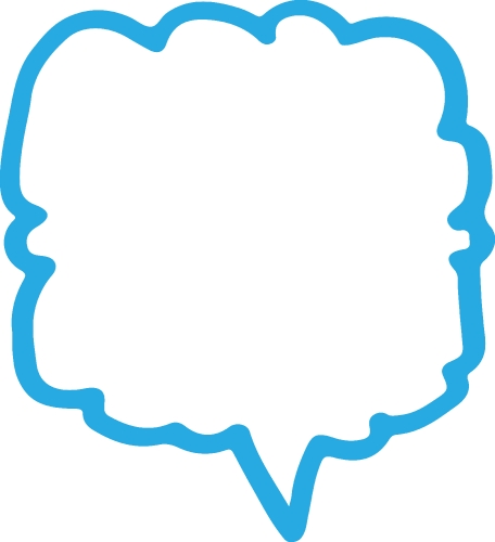 Speech bubble hand drawn icon sign design