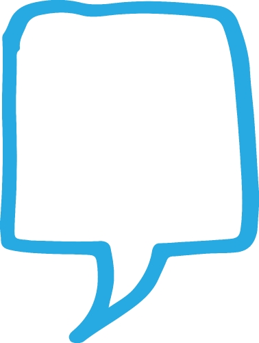 Speech bubble hand drawn icon sign design