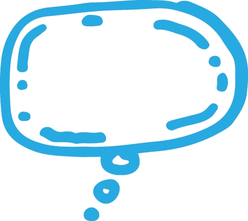 Speech bubble hand drawn icon sign design