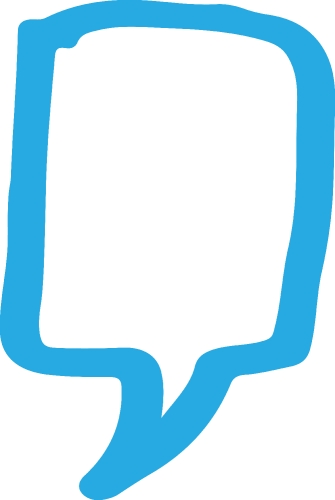 Speech bubble hand drawn icon sign design