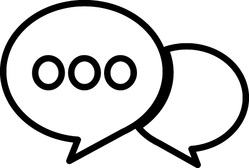 Speech bubble icon sign