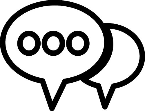 Speech bubble icon sign