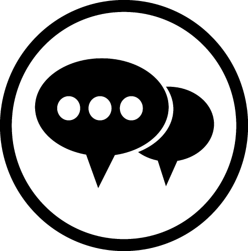 Speech bubble icon sign