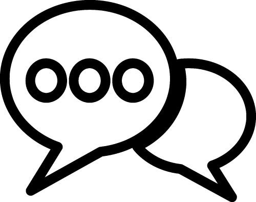 Speech bubble icon sign