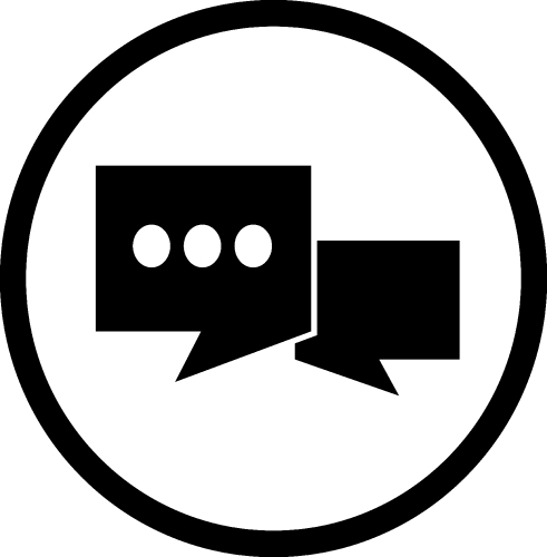 Speech bubble icon sign