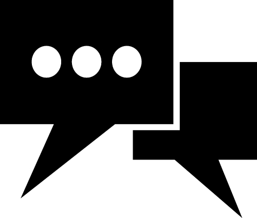 Speech bubble icon sign