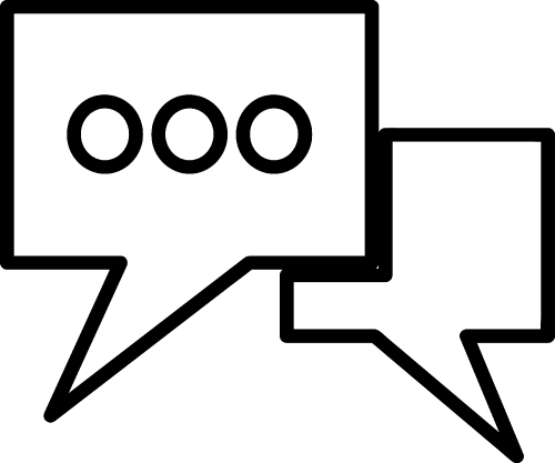 Speech bubble icon sign