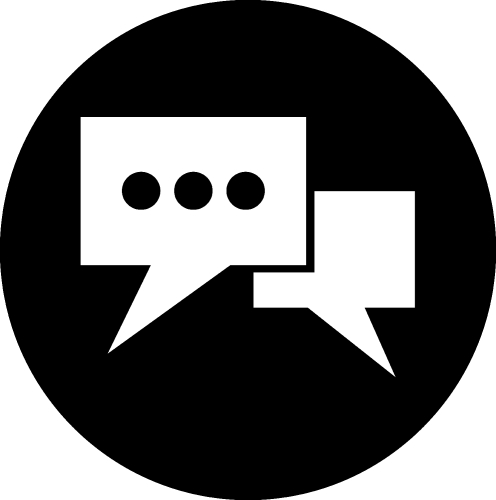 Speech bubble icon sign