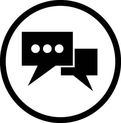 Speech bubble icon sign