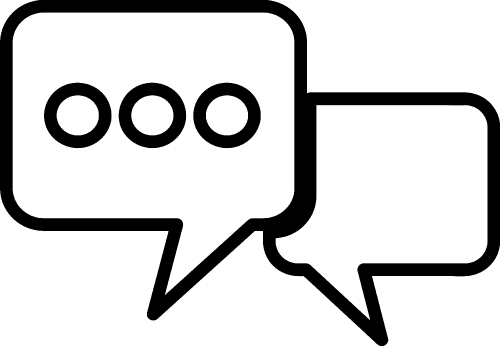 Speech bubble icon sign