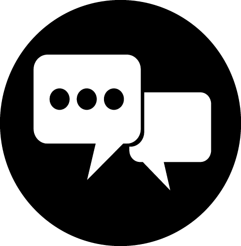 Speech bubble icon sign