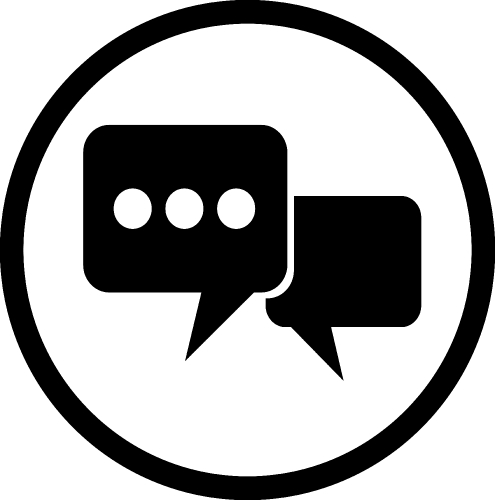 Speech bubble icon sign