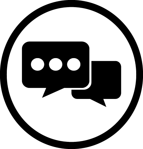 Speech bubble icon sign