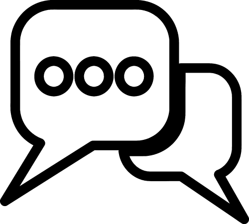 Speech bubble icon sign