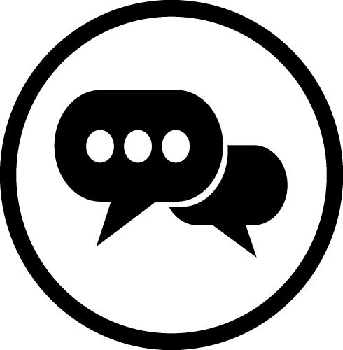 Speech bubble icon sign