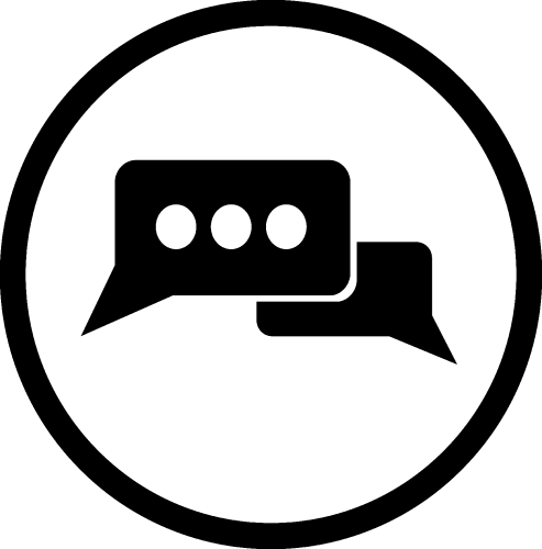 Speech bubble icon sign