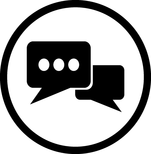 Speech bubble icon sign