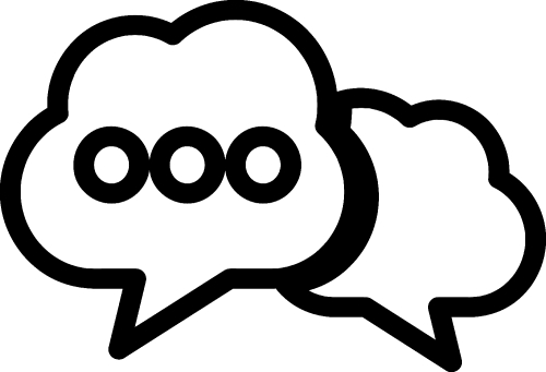 Speech bubble icon sign