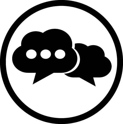 Speech bubble icon sign