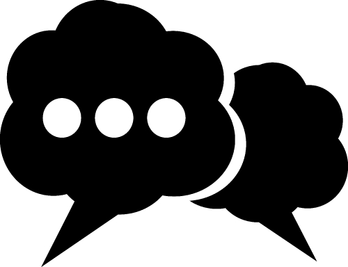 Speech bubble icon sign